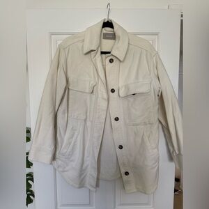 Everlane Off-White Shirt Jacket